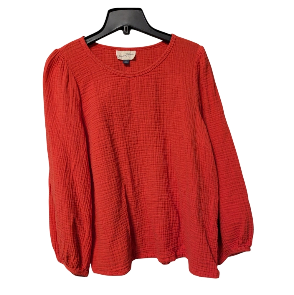 Universal Thread Vibrant Orange Red Blouse Sz.L